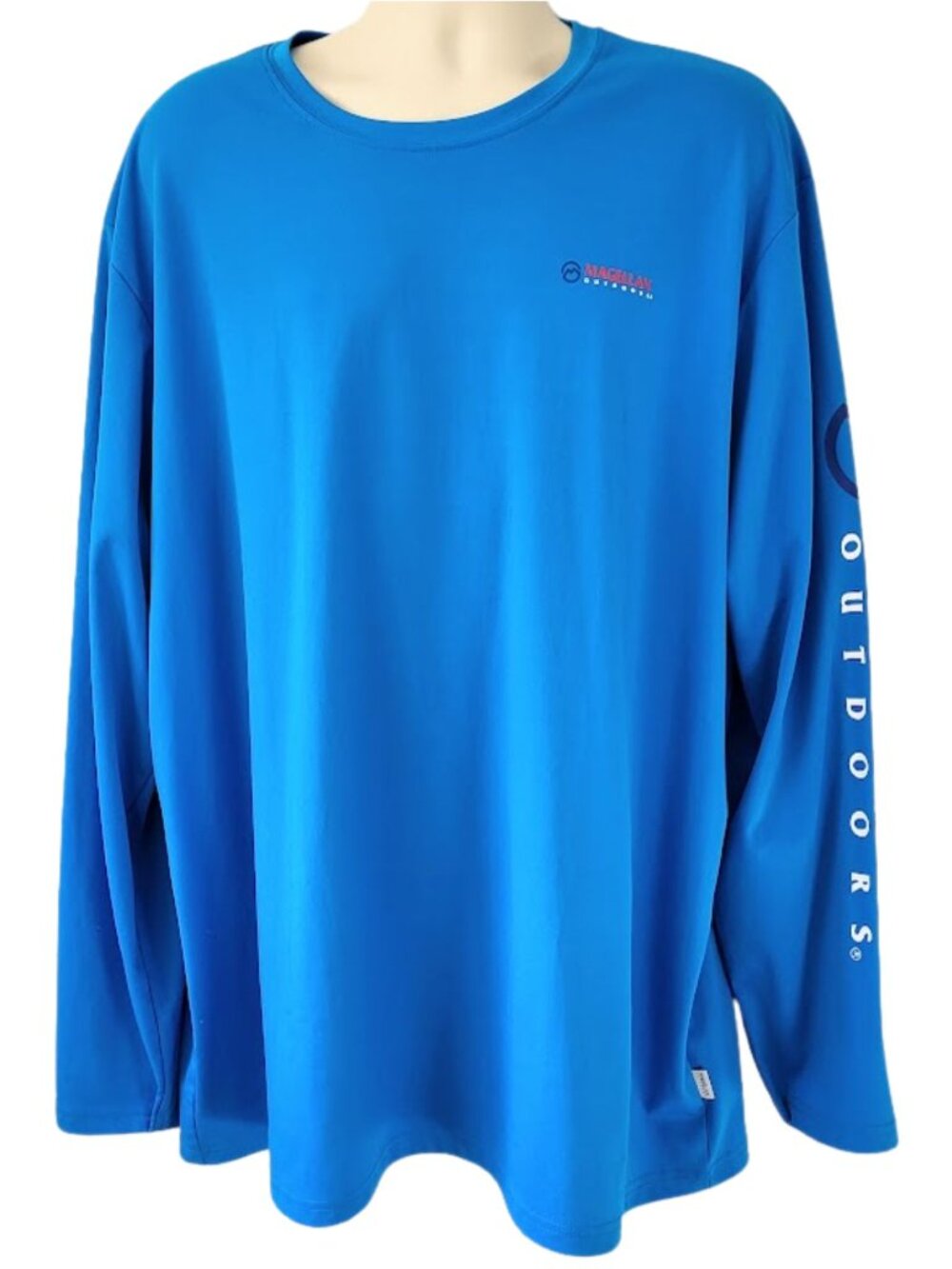 MAGELLAN Outdoors Blue Classic Fit Moisture Wicking Fish Gear Shirt - Men's 3XL